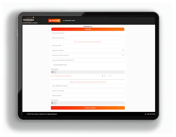 Cata Global Registration Tablet